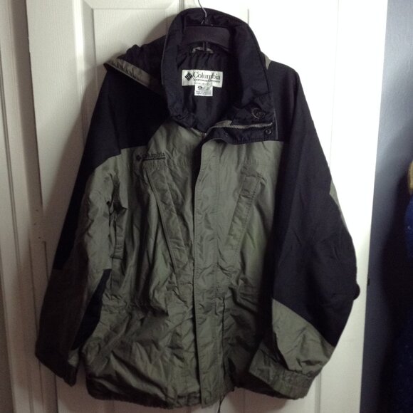 VTG Columbia Ski Jacket, Heavy Fleece Liner; "XL", Black/Grey; Warm, Lightweight - Picture 1 of 5